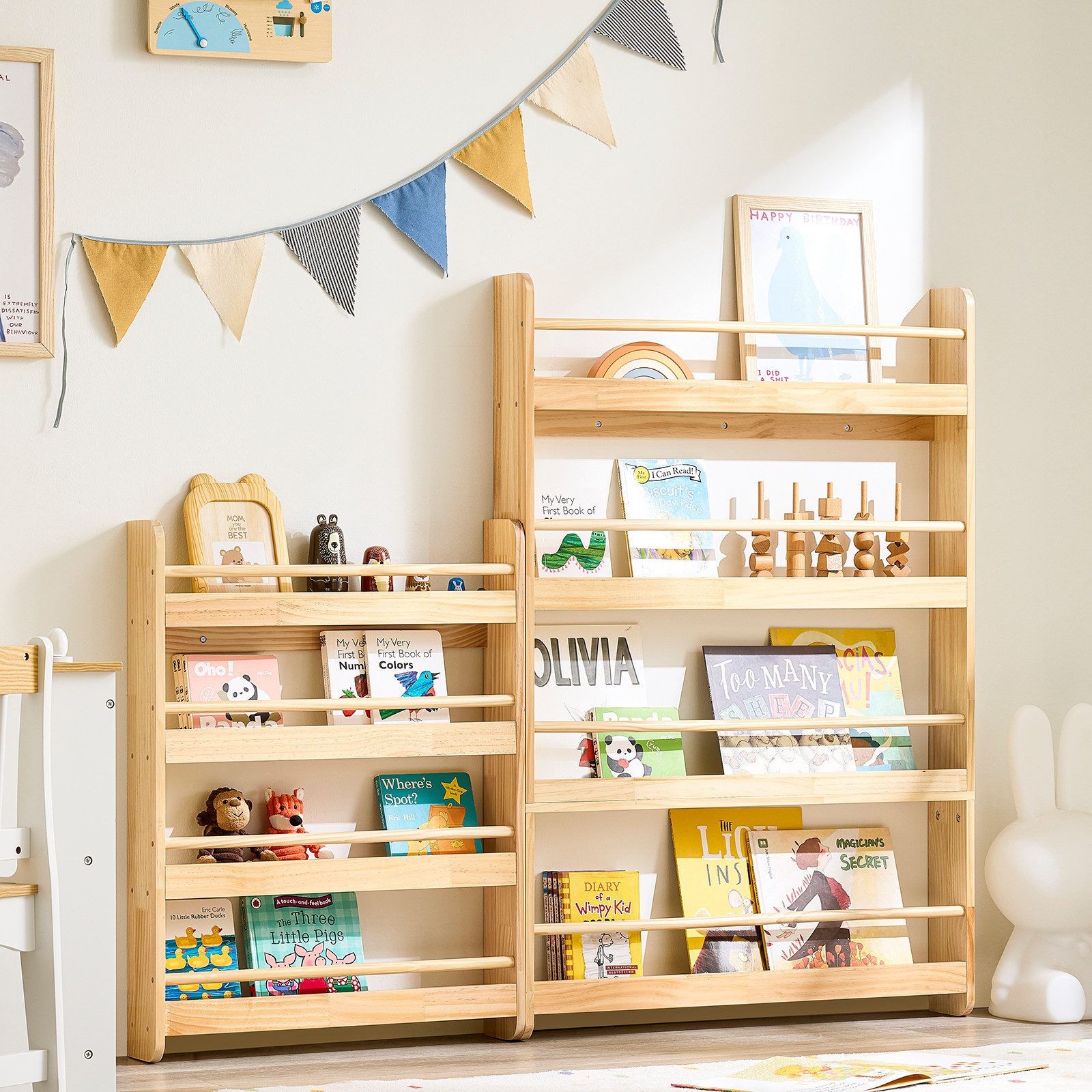 SoBuy Bücherregal DE-KMB08, Spielzeugtruhe Spielzeugregal für Kinderzimmer, günstig online kaufen