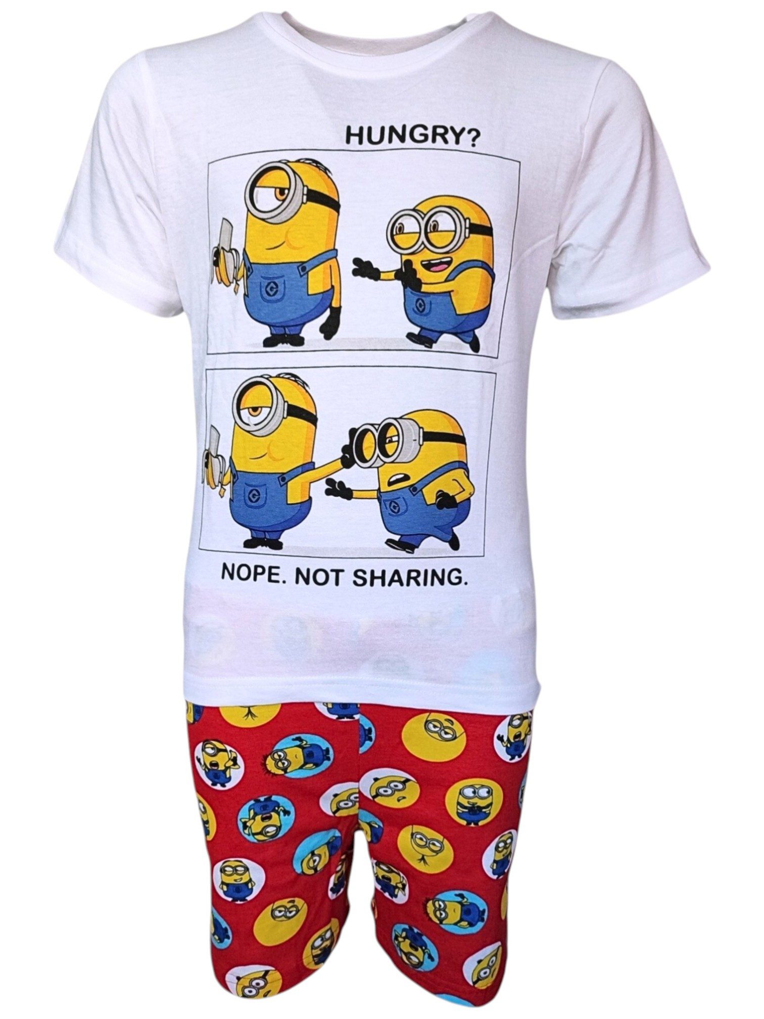 Minions Schlafanzug Bob & Stuart (2 tlg) Jungen Pyjama Set kurz - Kinder Shorty Gr. 104-134 cm