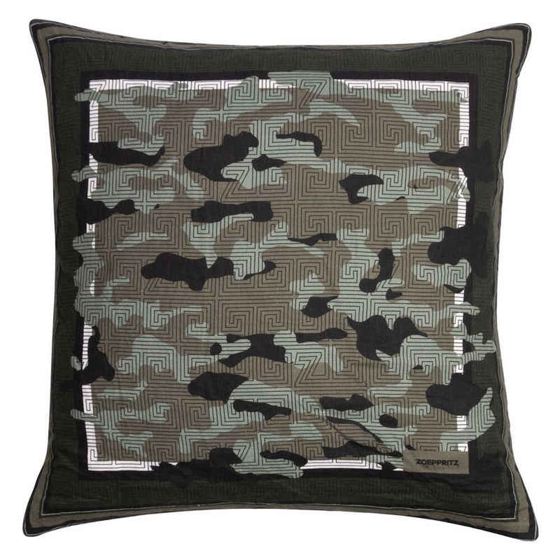 Kissenhüllen Stay Camouflage, zoeppritz, aus Leinen mit unterschiedlich designten Seiten
