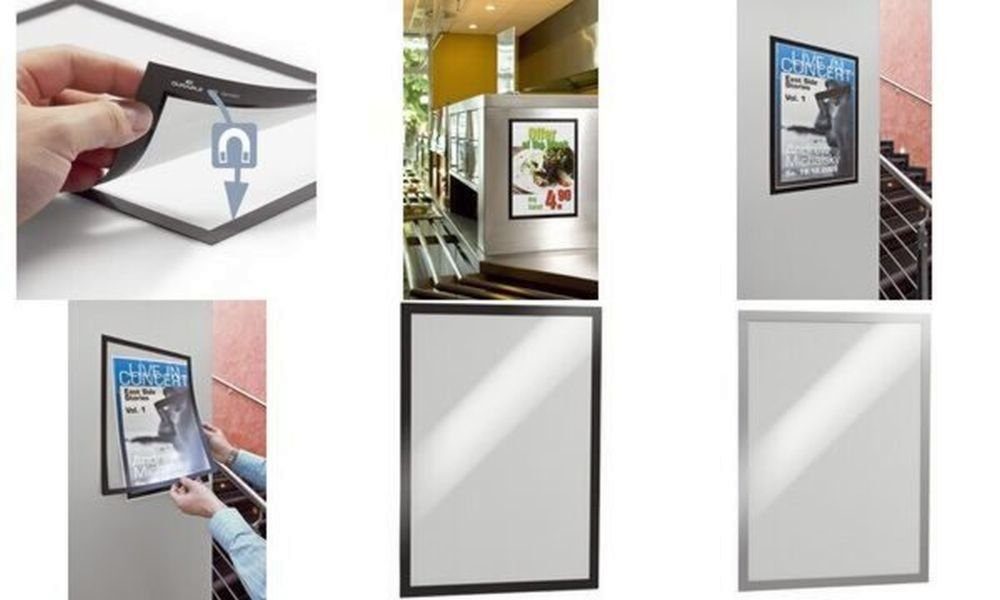 10x A4 Magnetdisplay Rahmen - Selbstklebend Für Infotafeln & Bilder