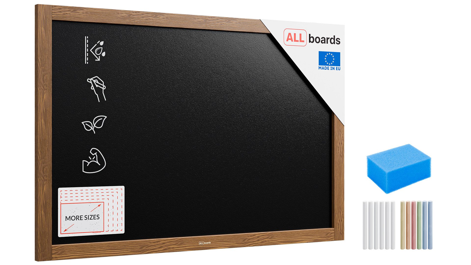 ALLboards Tafel ALLboards Kreidetafel Holzrahmen Schreibtafel günstig online kaufen