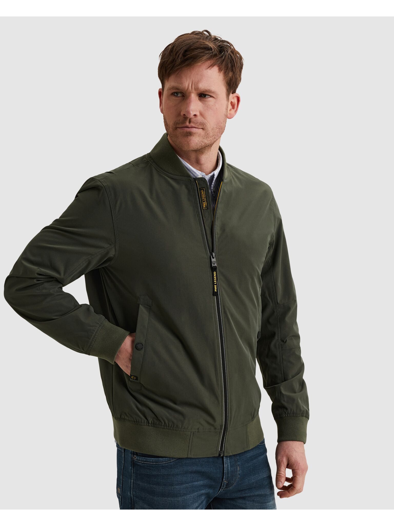 PME LEGEND Outdoorjacke Flight jacket YETTAIL - Spunner mit Rippbündchen