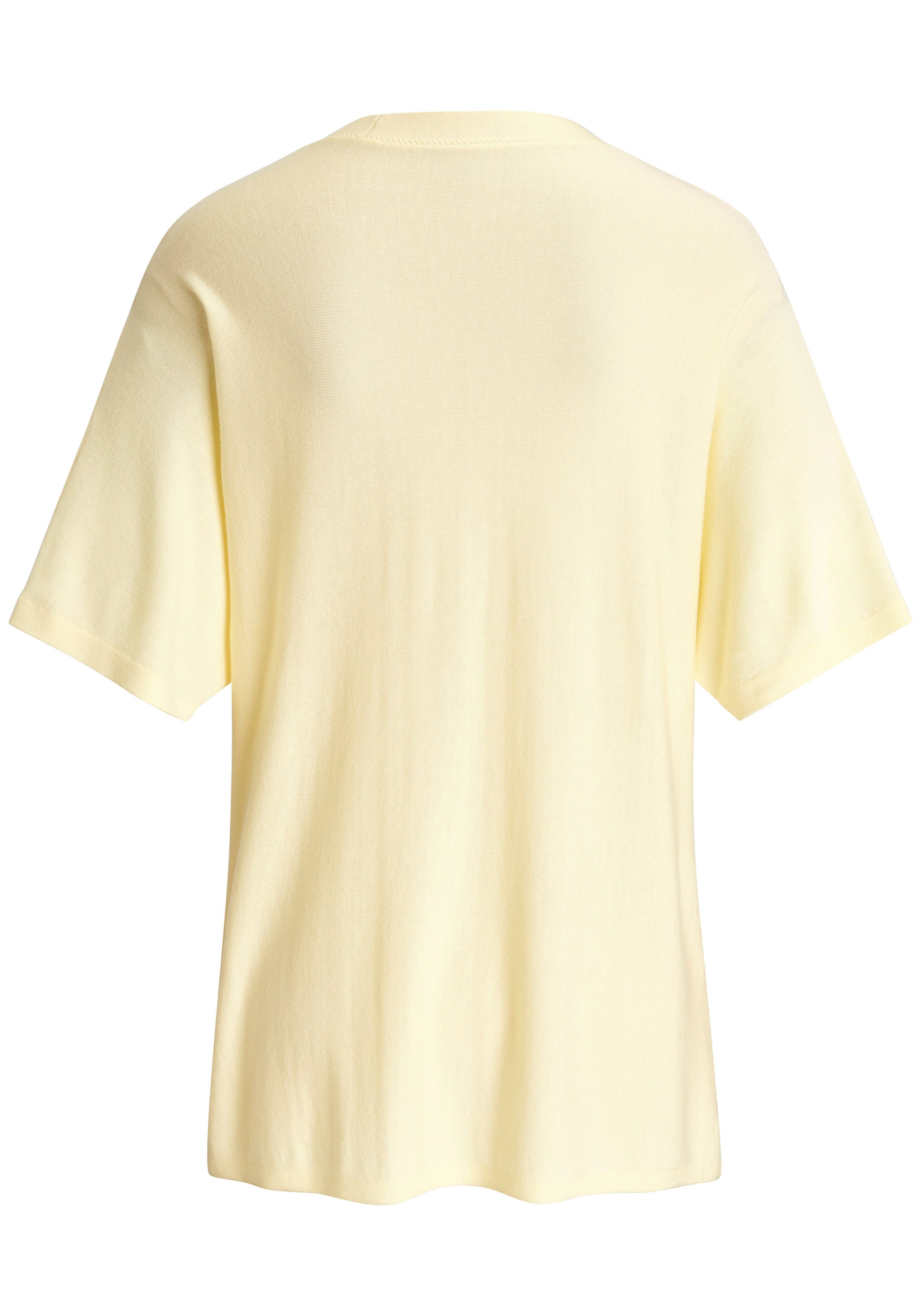 Vivance by Lascana Kurzarmshirt mit Lochstrickmuster aus Viskose-Strick – Bild 4 von 5