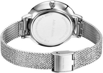 Julie Julsen Quarzuhr World Silver, JJW1399SME, Armbanduhr, Damenuhr, PVD-beschichtet, Mineralglas