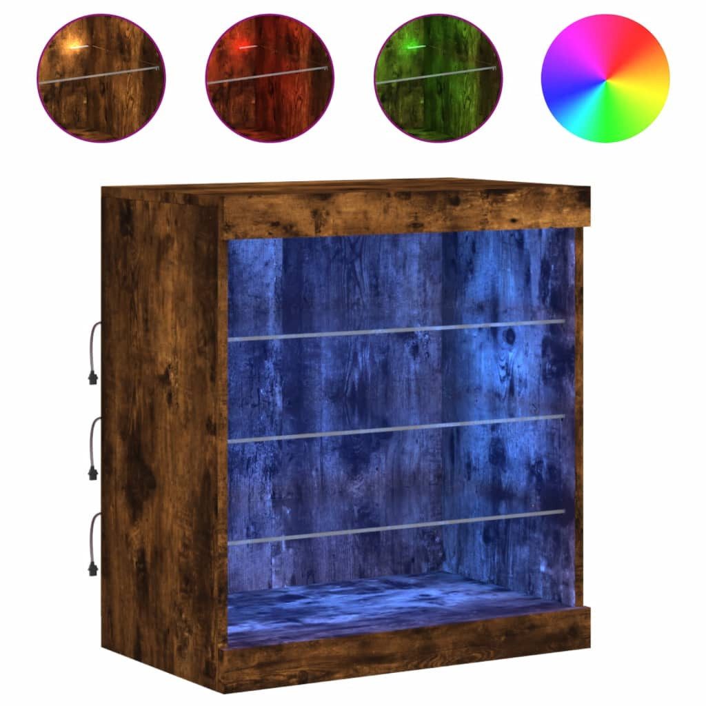 vidaXL Sideboard Sideboard mit LED-Leuchten Räuchereiche günstig online kaufen