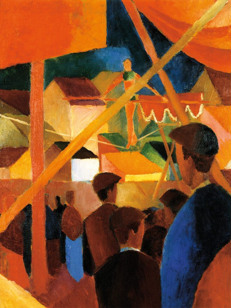 1art1 Poster August Macke Kunstdruck Bild - Seiltänzer, 1914 (80 x 60 cm)