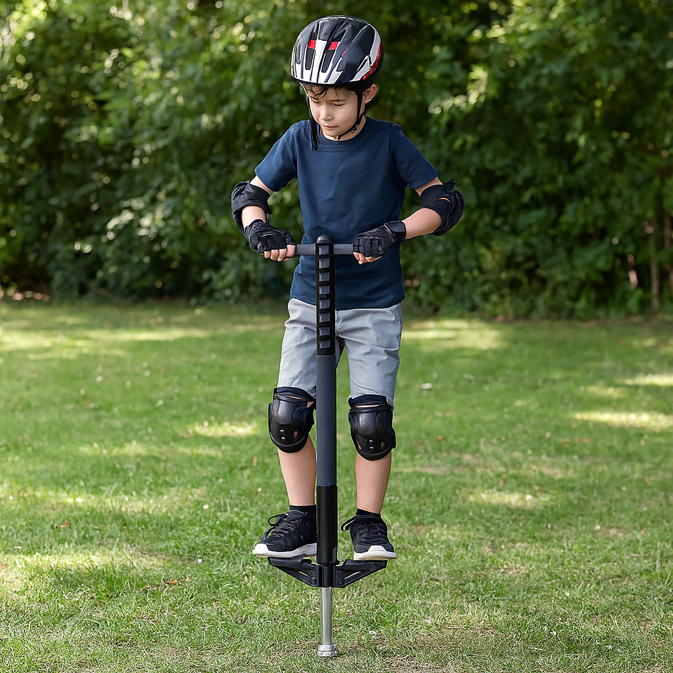 relaxdays Hüpfspielzeug Pogo Stick für Kinder oder Erwachsene, bis 35kg