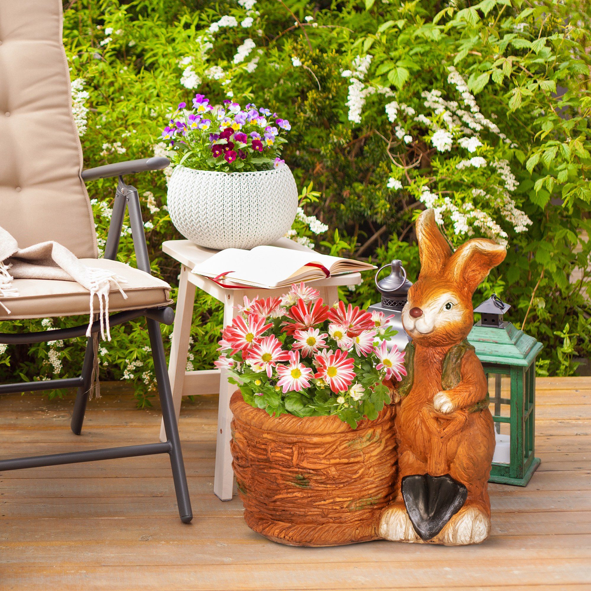 Outsunny Blumenkasten Blumentopf, Pflanztopf, mit "Hase günstig online kaufen