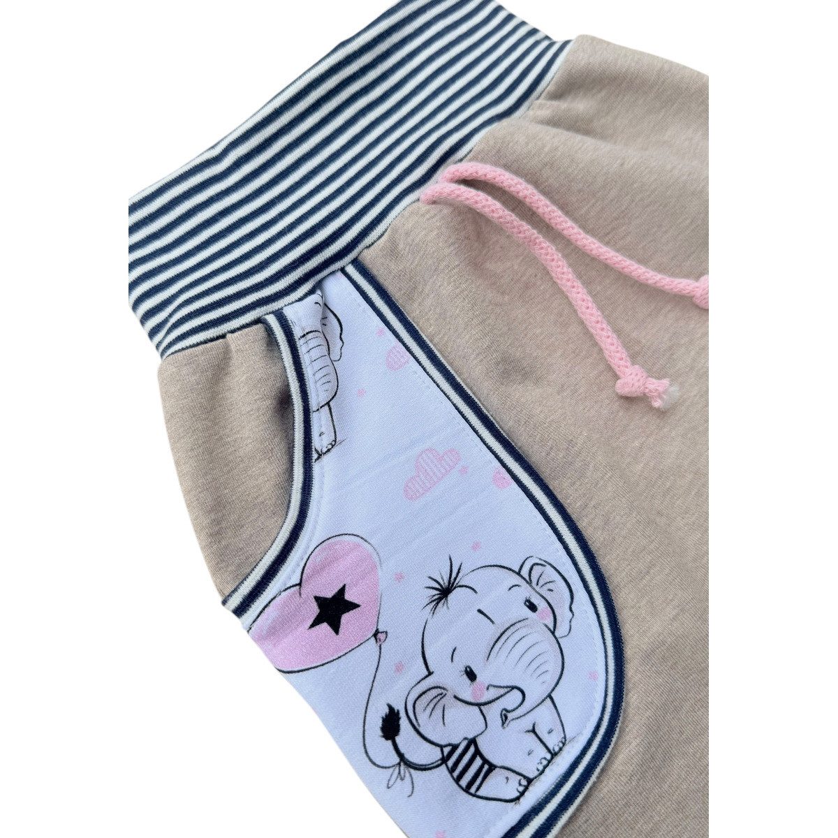 Land-Juwelen Stoffhose Handmade Elefant Unisex Kinder (1-tlg) Stoffhose, Jogginghose, Jogger, Sporthose, Chino