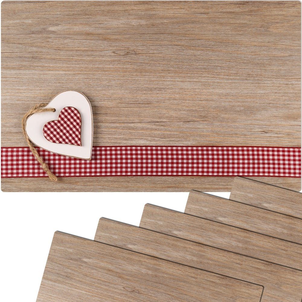 matches21 HOME & HOBBY Platzset Abwaschbare Tischsets 6er Set Landhaus-Stil günstig online kaufen