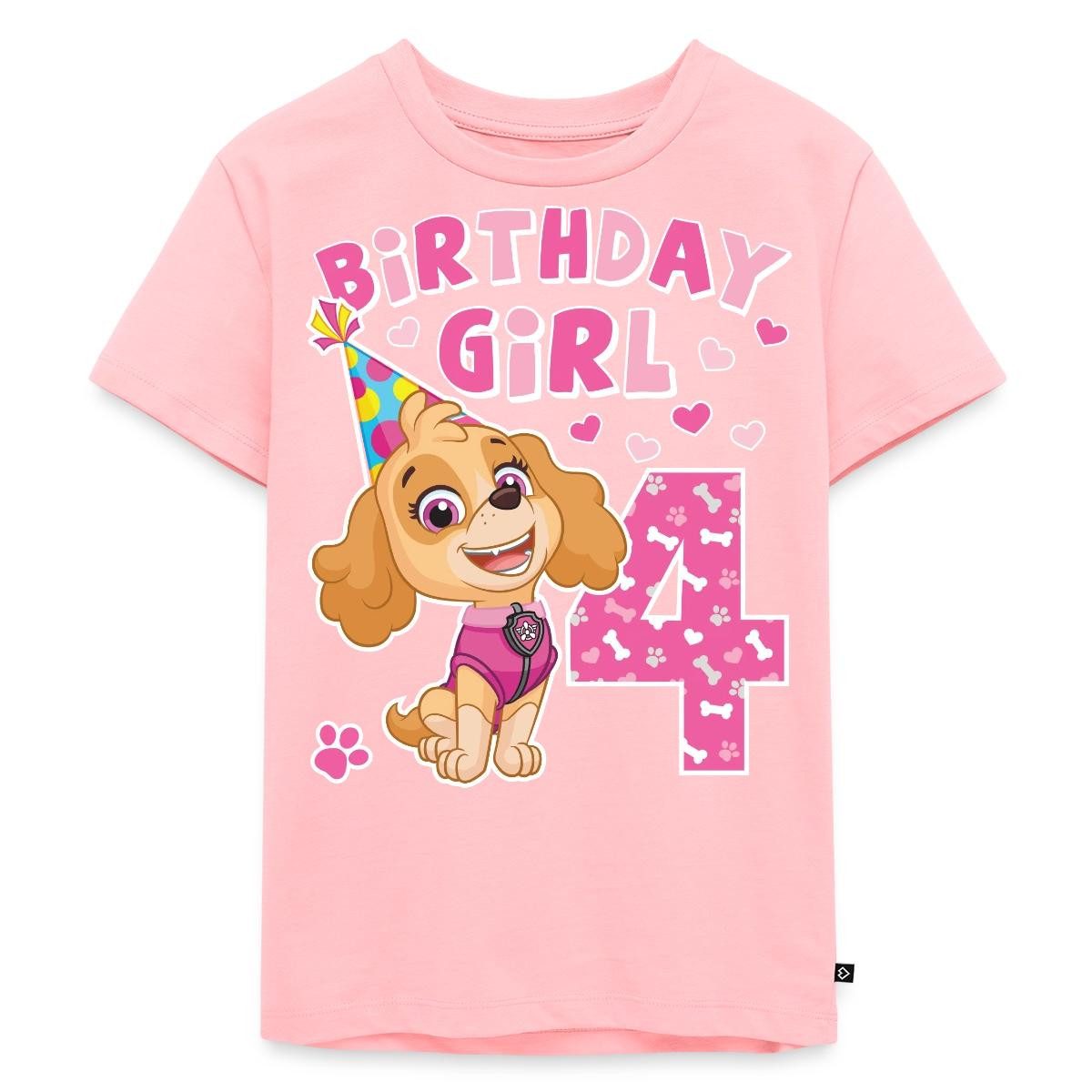 Spreadshirt T-Shirt Paw Patrol Geschenk 4 Jahre 4. Geburtstag Skye Kinder Premium T-Shirt (1-tlg)