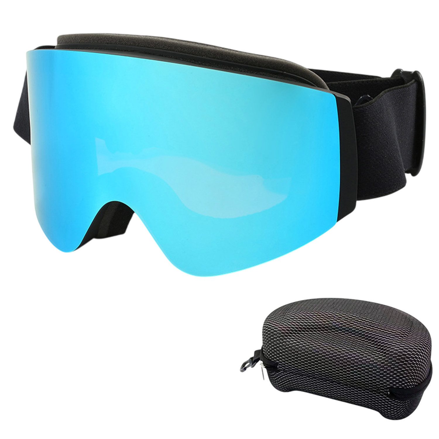 Refttenw Skibrille Unisex Skibrille UV-Schutz Schneebrille mit Anti-Fog-Beschichtung, Doppelscheibe Skibrille für brillenträger