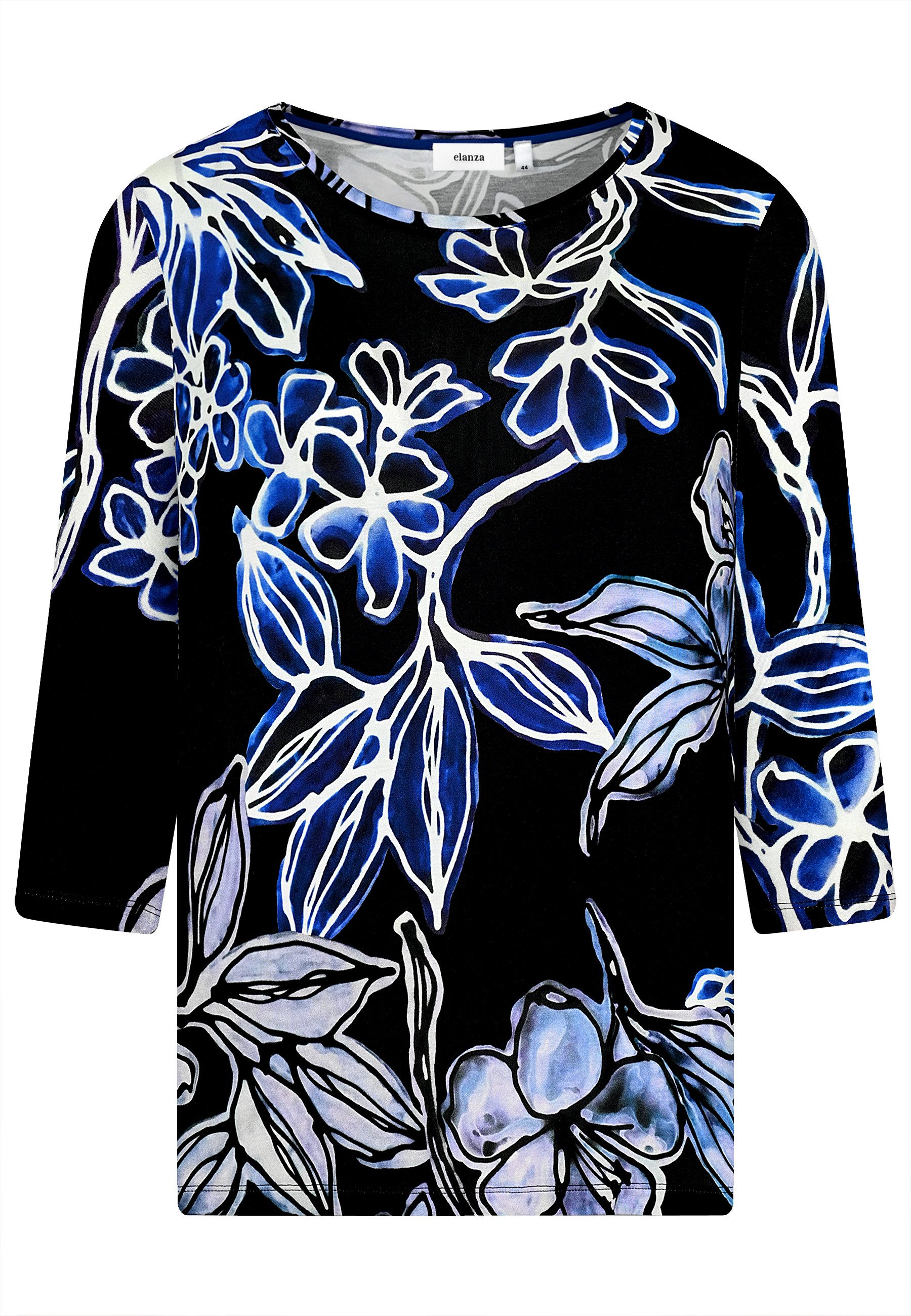 elanza T-Shirt Shirt mit Blumen-Print in günstig online kaufen