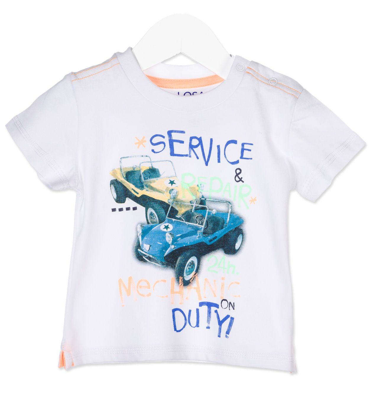 LOSAN T-Shirt Losan Baby Jungen T-Shirt Autos weiß