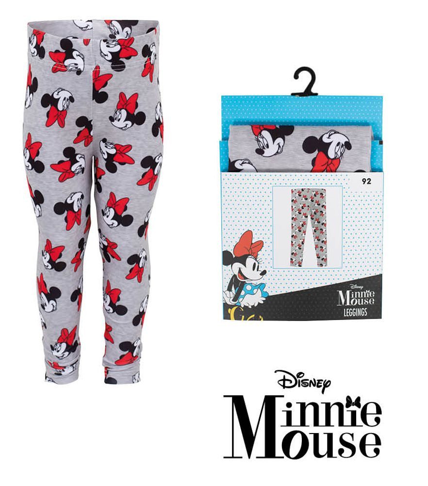 Disney Minnie Mouse Leggings Minnie Mouse Leggings Mädchen Hosen grau Minni Maus 92 - 128