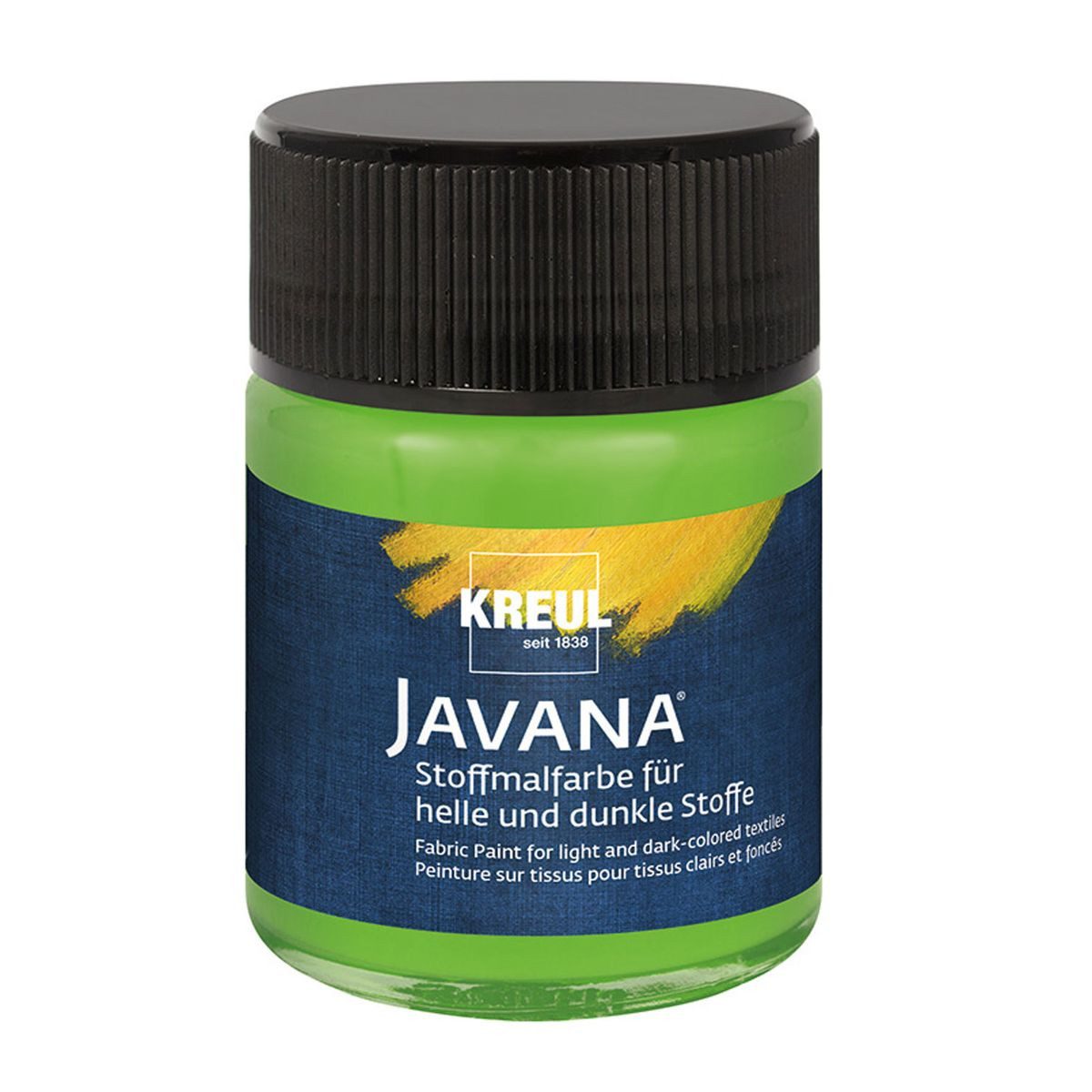 C. KREUL Stoffmalfarbe KREUL Stoffmalfarbe JAVANA blattgrün 50ml Glas