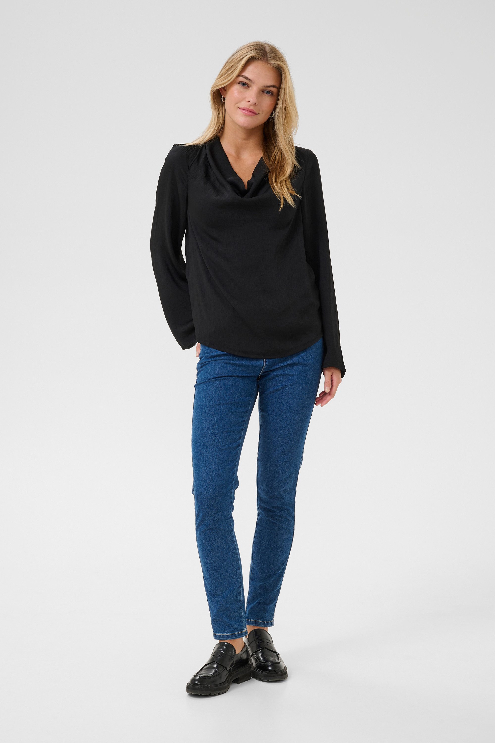 KAFFE Langarmbluse Langarm-Bluse KAariel