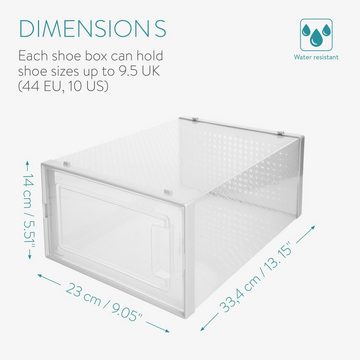 Navaris Aufbewahrungsbox Schuhkasten-Set mit 6 stapelbaren transparenten Boxen (6 St)