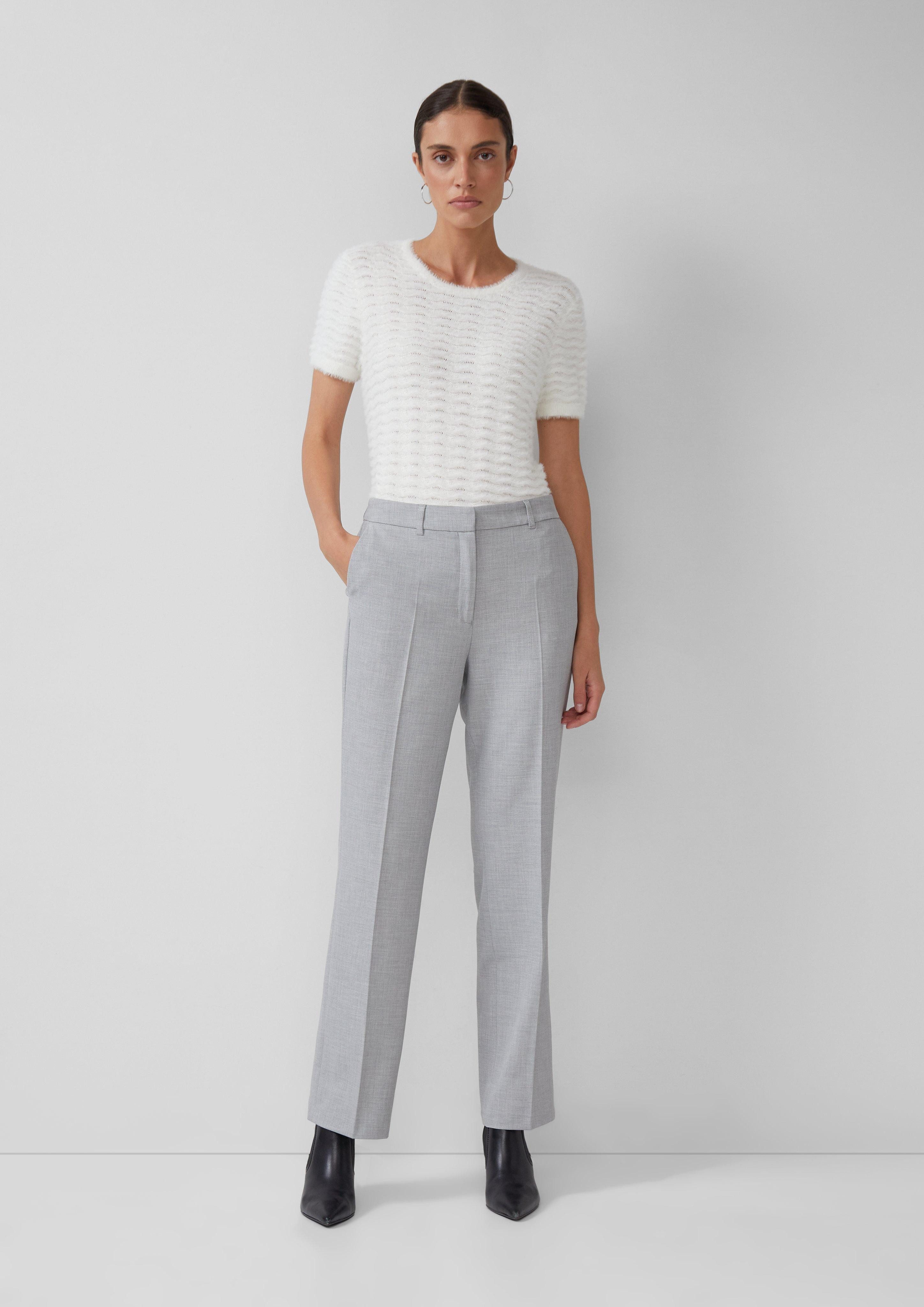 s.Oliver BLACK LABEL Stoffhose Strukturierte Anzughose günstig online kaufen