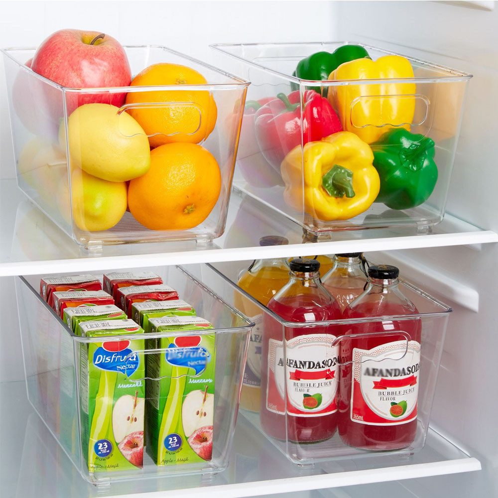 TUWENA Organizer Kühlschrank Organizer 6er Set, Stapelbare Küchen Organizer BPA Frei (6 St), Aufbewahrung Boxen für Einsatz in Kühlschränken, Schränken, Schubla – Bild 4 von 5