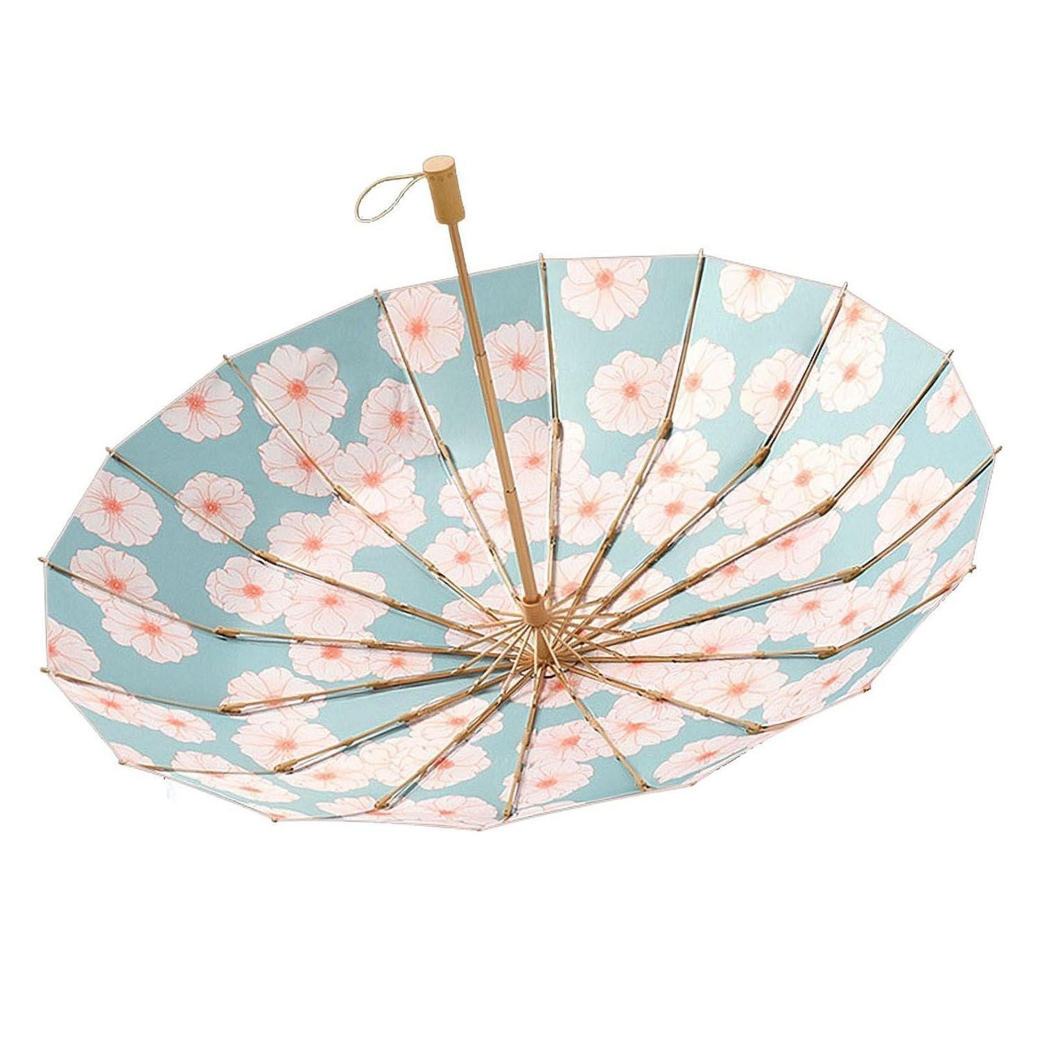 LuxusKollektion Taschenregenschirm Sonnenschirm bedruckt 16 Rippen UPF 50+