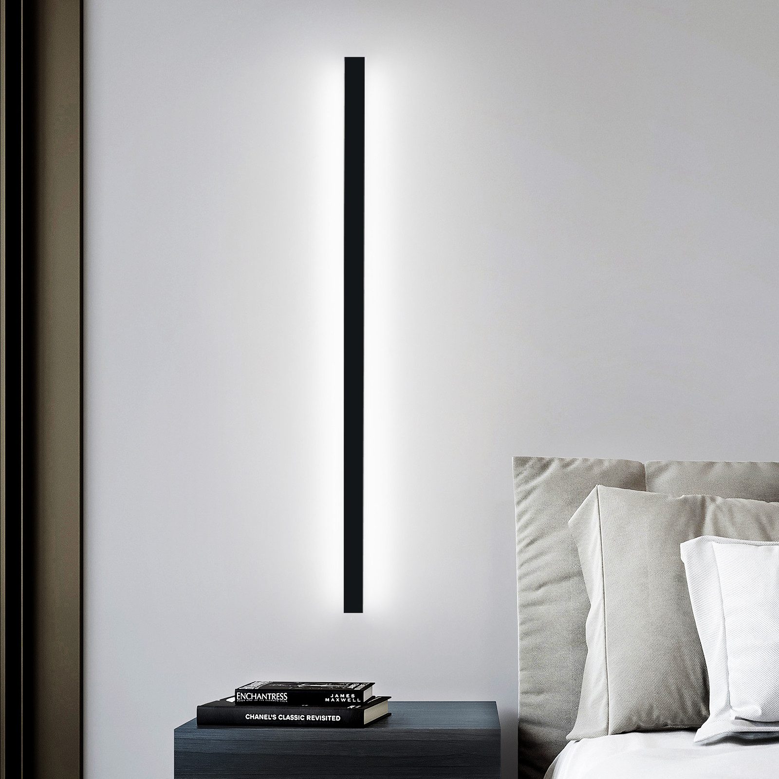 Nettlife LED Wandleuchte innen Schwarz 100cm günstig online kaufen