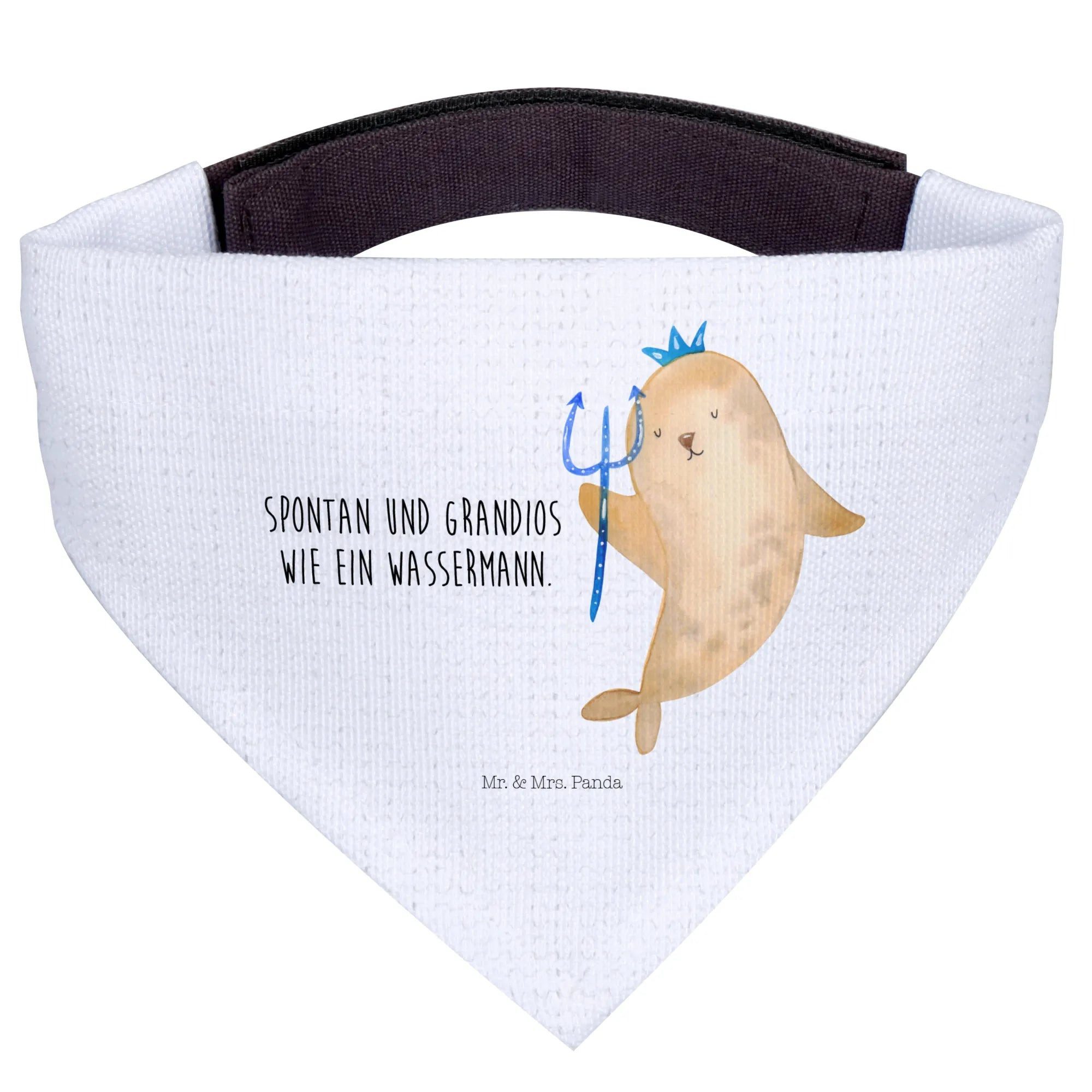 Mr. & Mrs. Panda Hundefliege Sternzeichen Wassermann, Hundehalstuch L, Weiß, Meer Geschenk, Hundeb, Polyester, Hundebandana Hundehalstuch Für Spaziergang. Halstuch Für Große