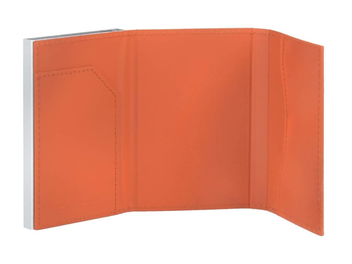 Kartenetui Alucase Minibörse, orange-silver Schutz mit Kartenetui Ögon Cascade, Kartenbörse, RFID