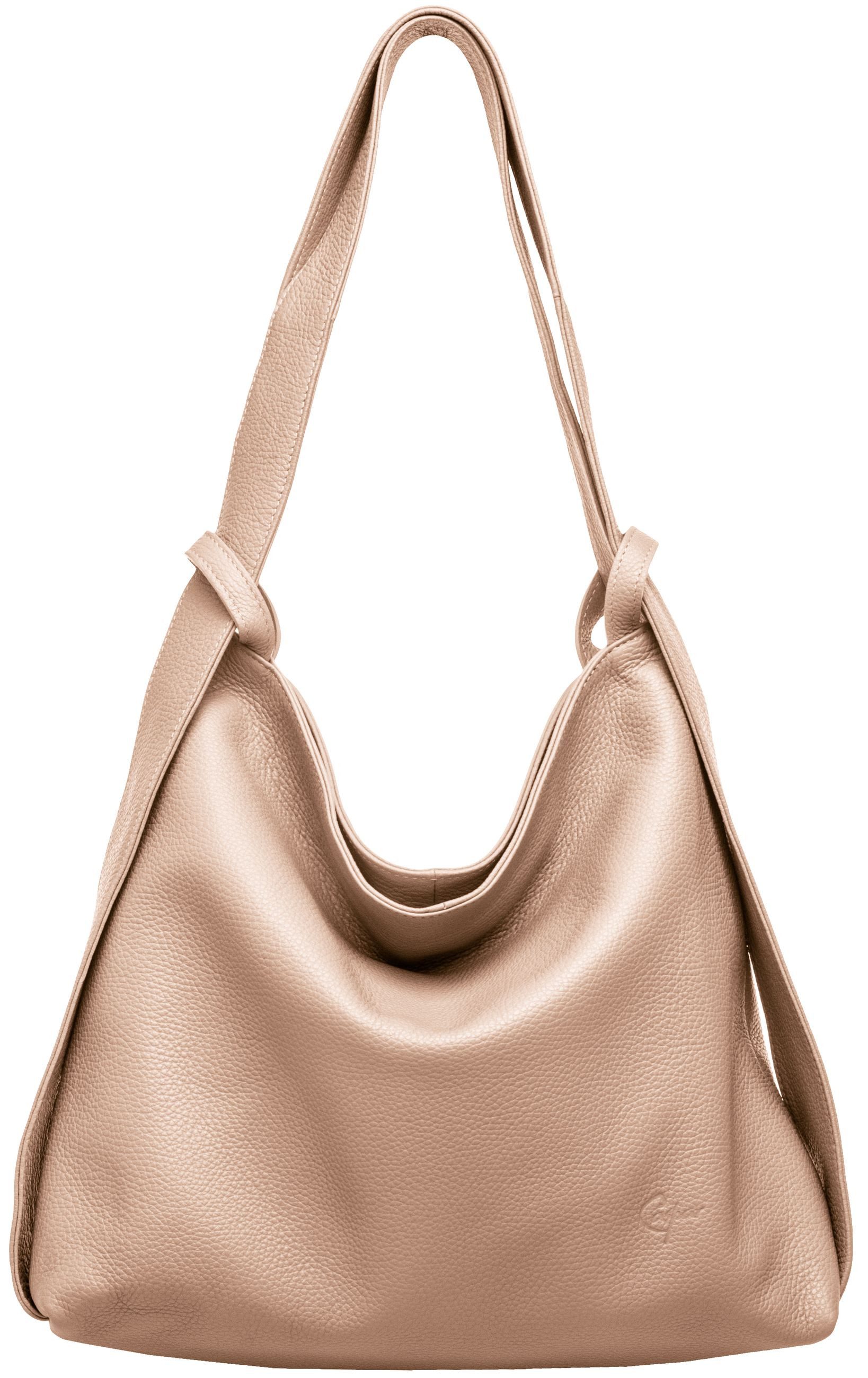 Schultertasche 2 in 1 XL Leder Damen Rucksack Tasche - PREMIUM LINE - Modell No.786