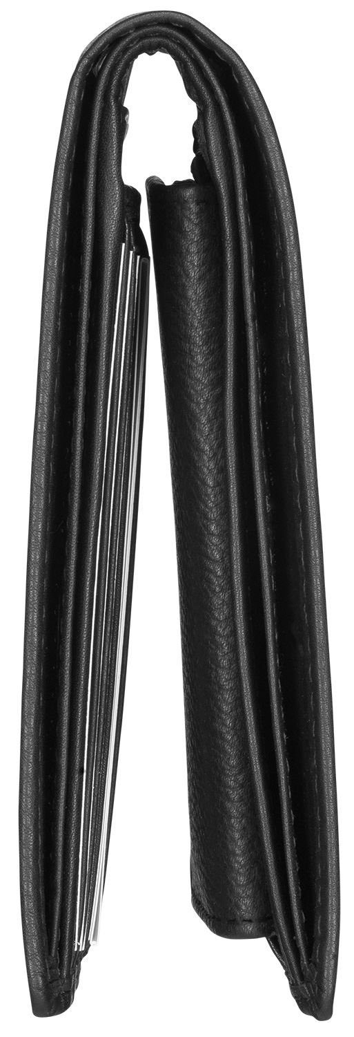 Red Baron Geldbörse Geldbeutel Leder Braun RB-WT-004-01, Kreditkartenfächer, Münzfach mit Druckknopf