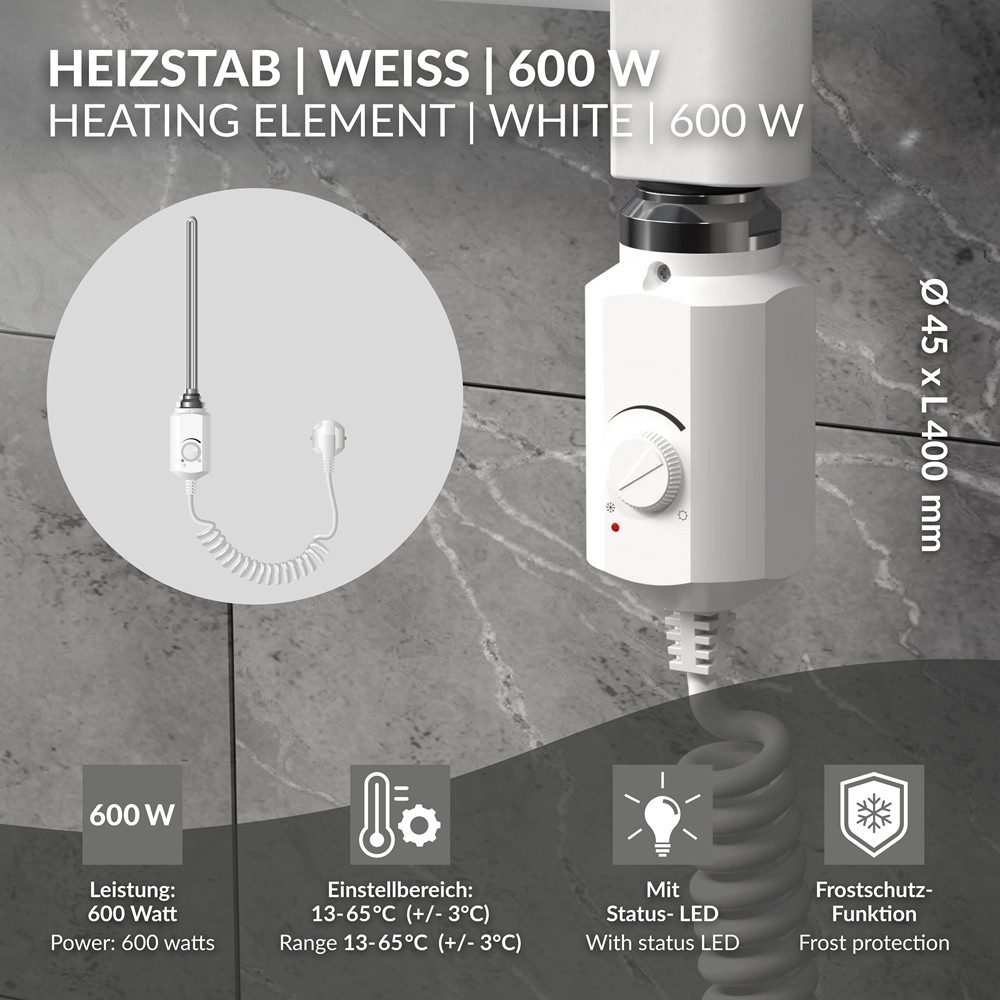 LuxeBath Heizstab Heizelemente für Badheizkörper mit günstig online kaufen