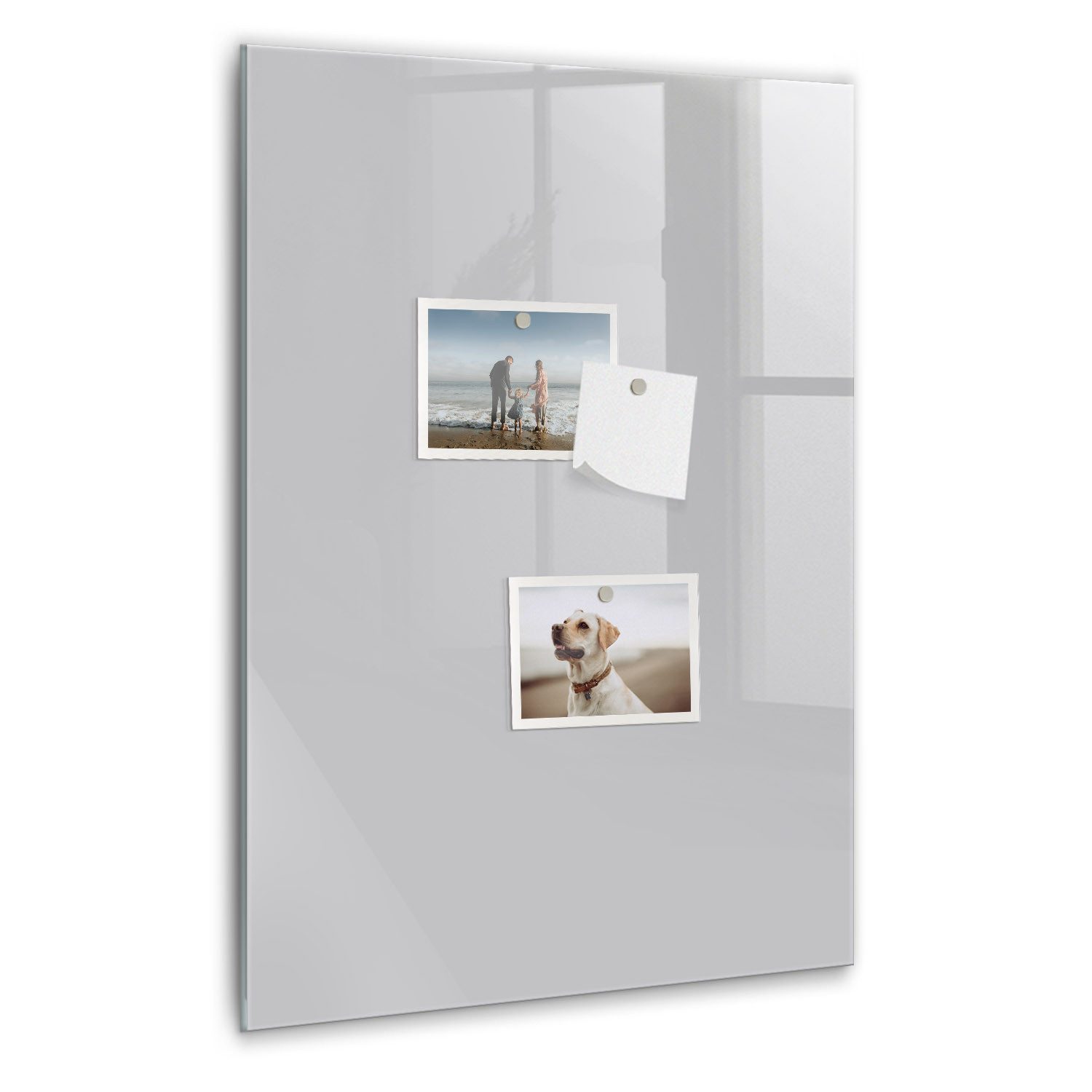 Tulup Magnettafel Memoboard aus Glas Notiztafel mit 5 Magneten, Marker und Schwamm
