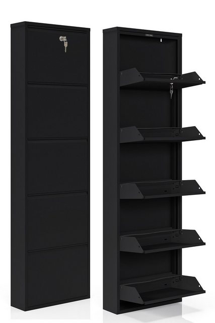 Kaufexpress GmbH Schuhschrank Schuhschrank Metall, 5-türig, abschließbar, R günstig online kaufen
