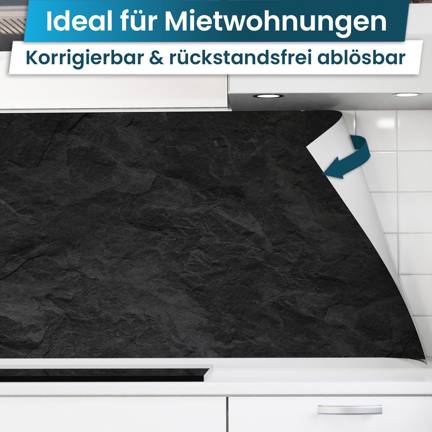 danario Küchenrückwand Folie selbstklebend - Matt - Spritzschutz Küche - versteift & robust – Bild 3 von 5