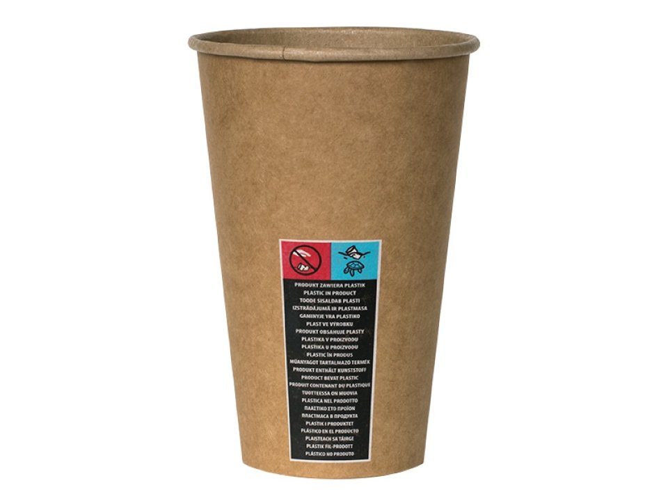 Wikinger Verpackung Einwegbecher Kaffeebecher 250ml Naturbraun