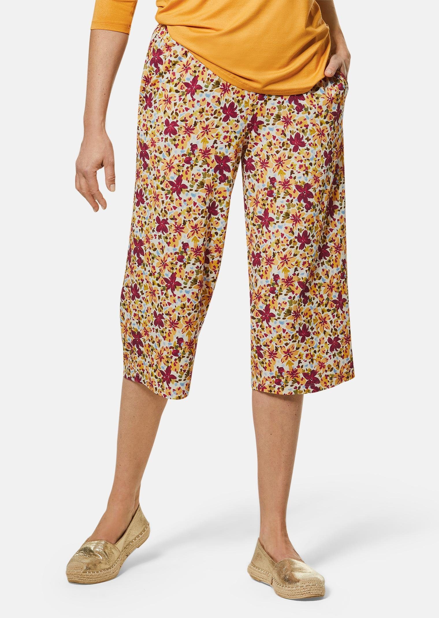 GOLDNER 7/8-Caprijeans Attraktive Druckhose Louisa mit weichem Fall