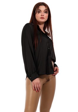YC Fashion & Style Langarmbluse Langarm Bluse in Seidenoptik in vielen Farben erhältlich One Size (1-tlg) Uni, Langarm, casual