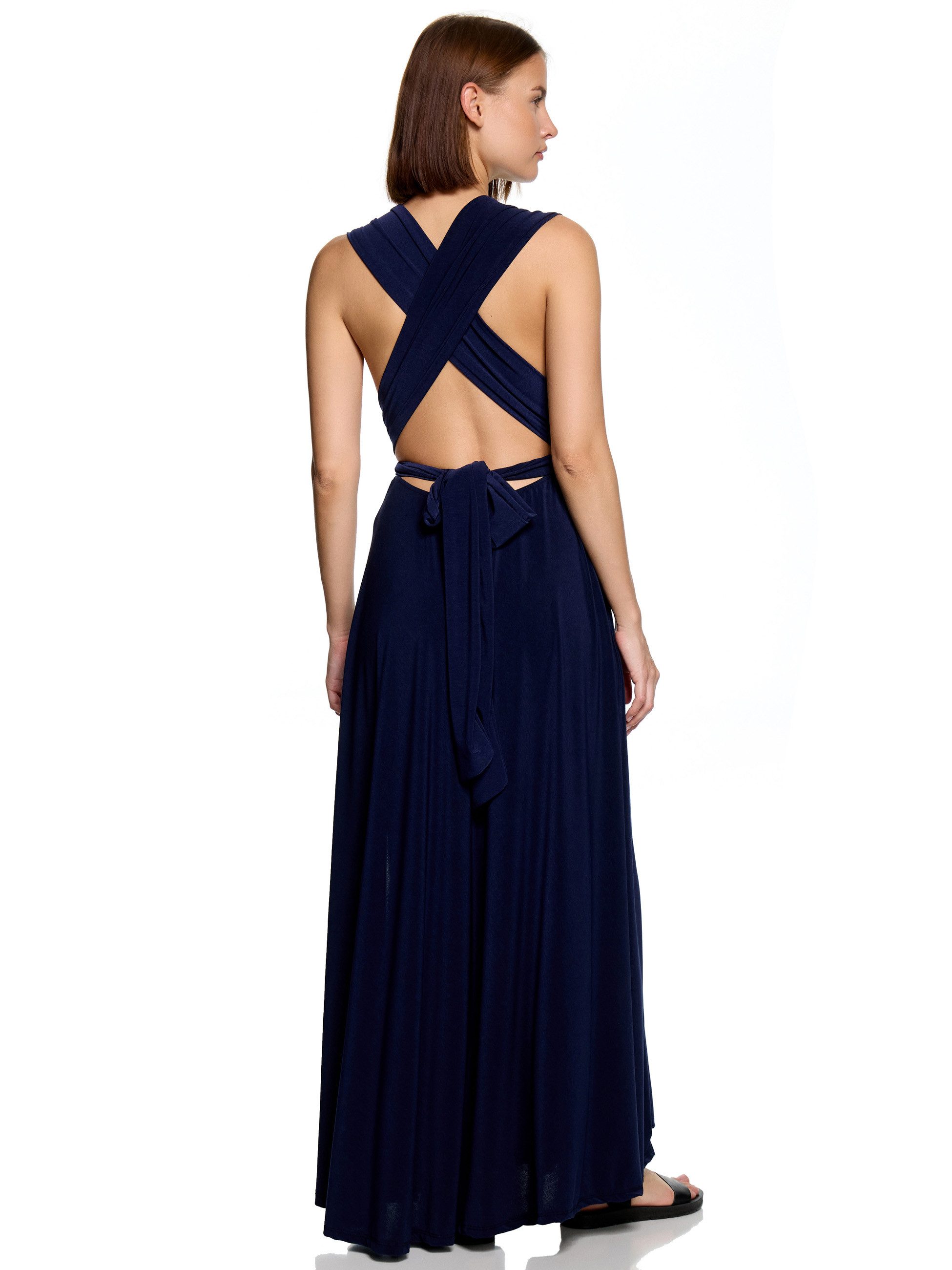 Worldclassca Abendkleid Worldclassca Abendkleid Partykleid Lang mit Schlitz Sommerkleid Maxikleid Cocktailkleid Wickelkleid Elegant Schulterfrei Ärmellos