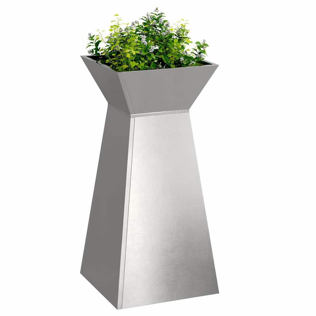 vidaXL Blumentopf Säulen Pflanzer Silber 35 günstig online kaufen