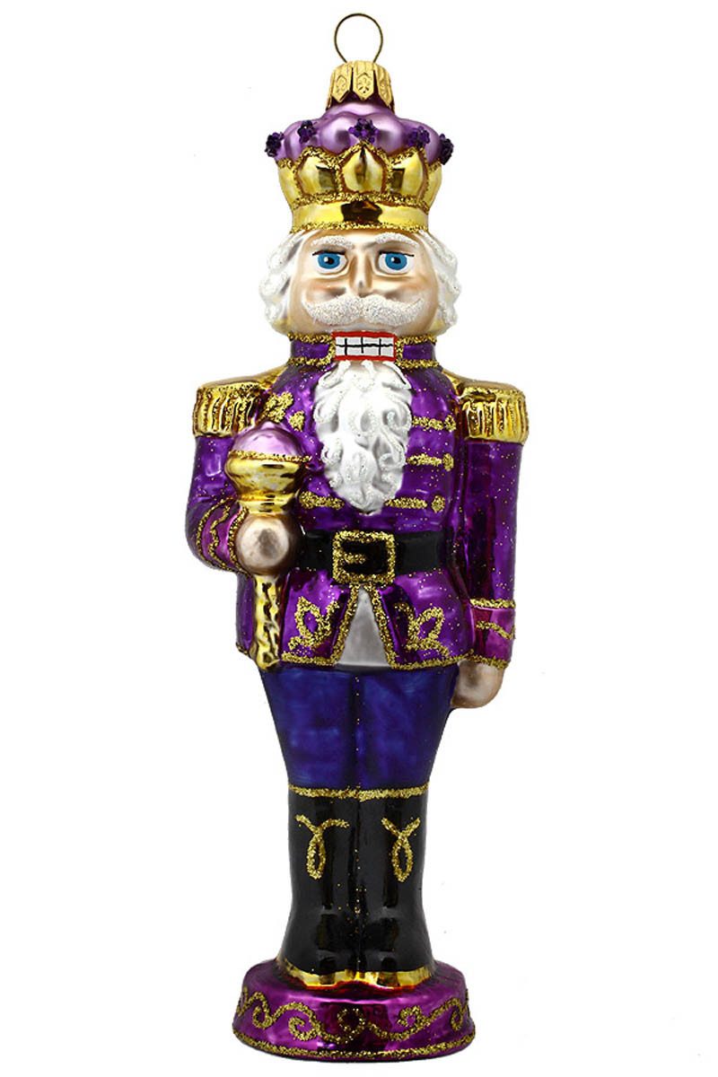 Hamburger Weihnachtskontor Christbaumschmuck Nußknacker lila, Dekohänger - günstig online kaufen