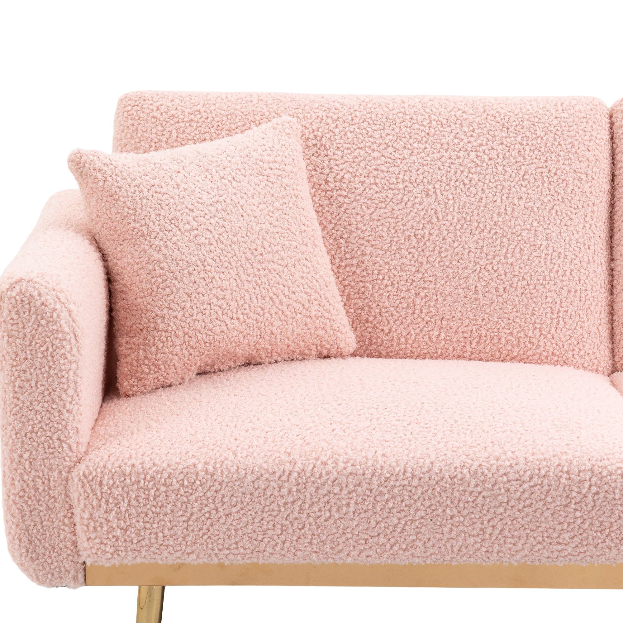 Rosa Ulife Sofa 4-Metallfüßen mit