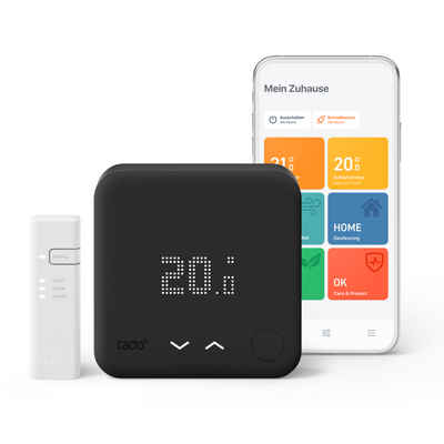 Tado Heizkörperthermostat Starter Kit Smartes Thermostat V3+ (Verkabelt), Smart Home-Integration: Amazon Alexa, Apple HomeKit, Google Assistant