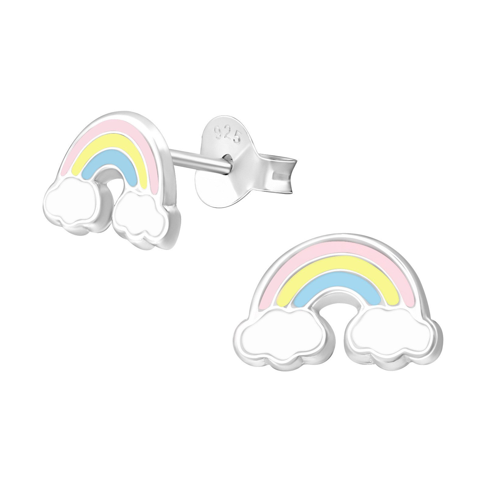 Ohrring-Set Regenbogen Kinder Ohrringe 925 Silber Ohrstecker
