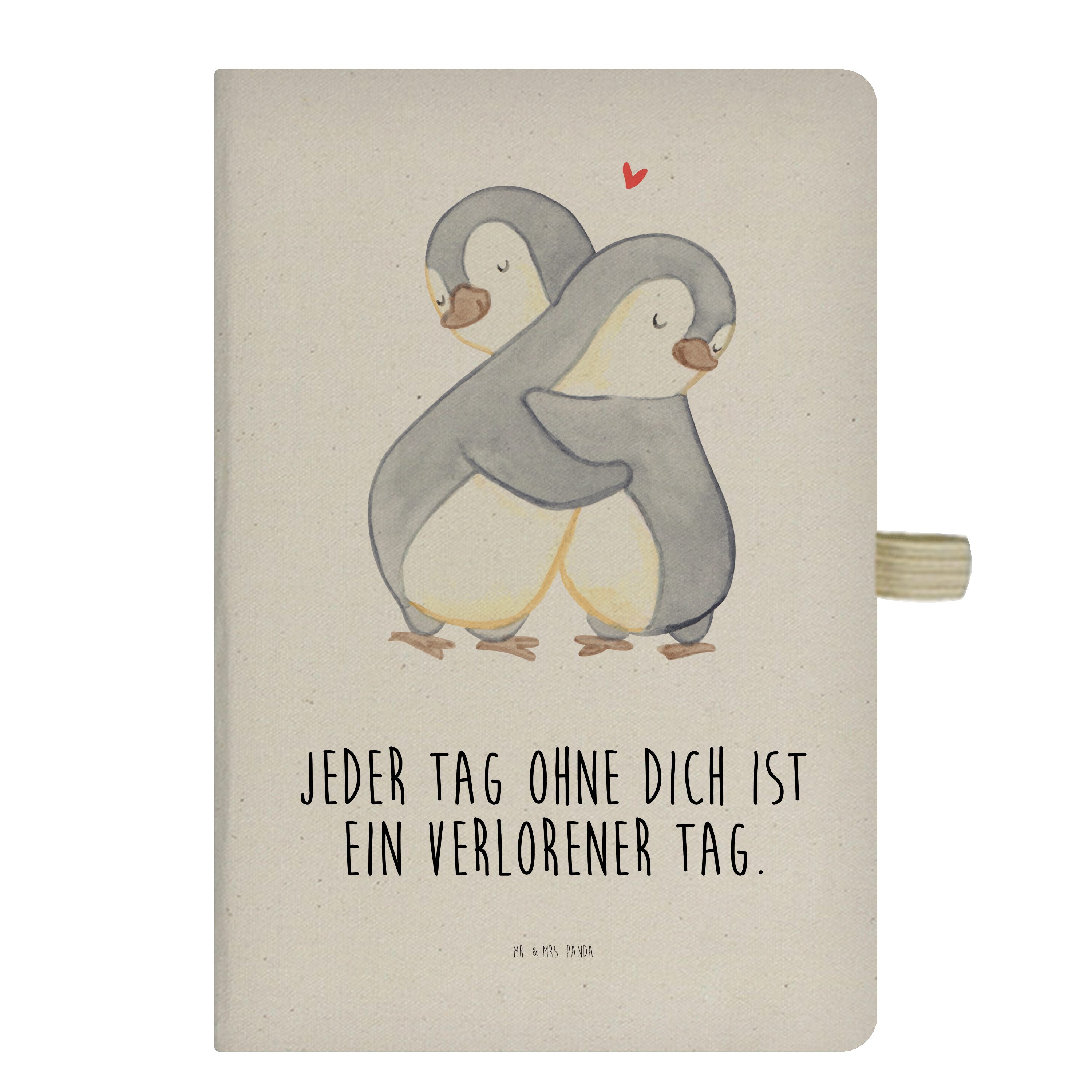Geschenk, Kuscheln Transparent & Panda - Mrs. & Panda Mrs. Liebesgeschenk, Pinguine - Mr. Heiratsan Mr. Notizbuch