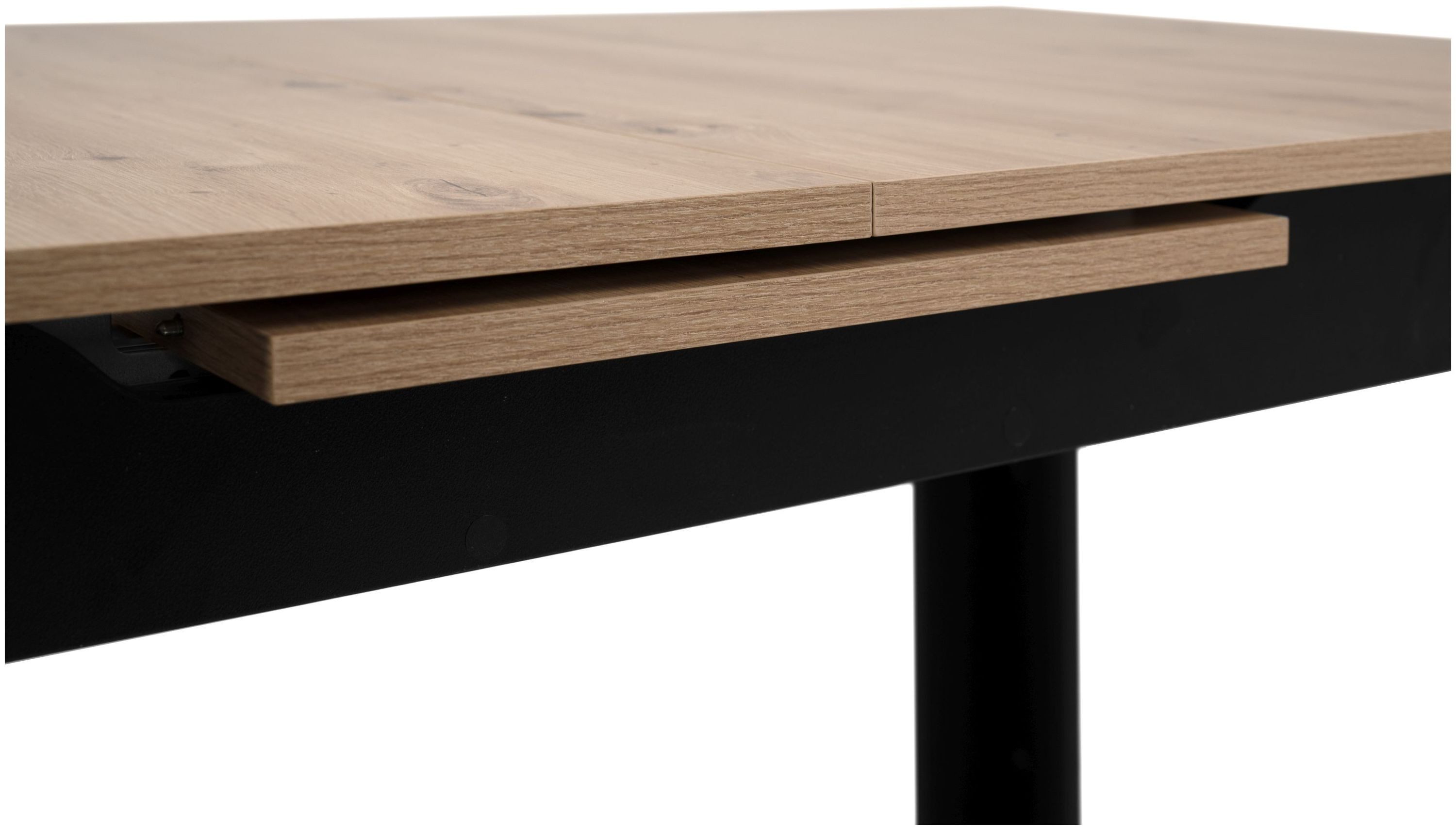 Finori Esstisch, Artisan Oak / schwarz B x H x T ca. 125-165 x 75 x 80 cm
