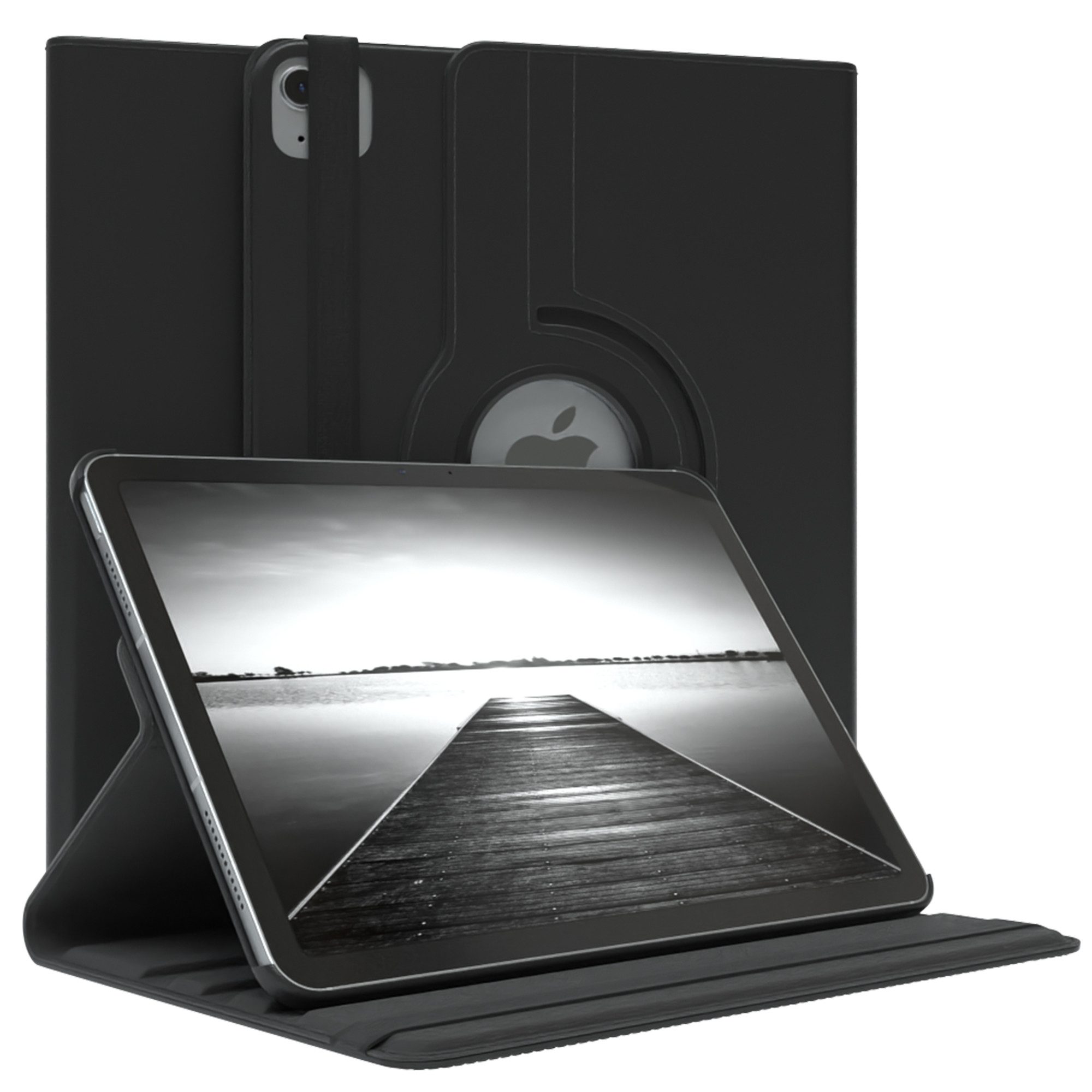 EAZY CASE Tablet-Hülle Apple iPad Air 11 (2026) Rotationcase 11 Zoll, Hülle 360° drehbar mit Standfunktion Etui Anti-Kratz Tasche Schwarz