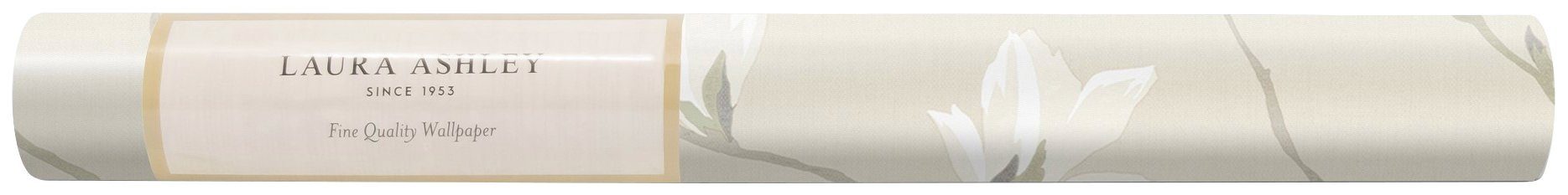 FSC® Magnolia mit Länge lebhaftem Meter gemustert, Vliestapete 10 ASHLEY LAURA natur Grove, Druck, zertifiziert,