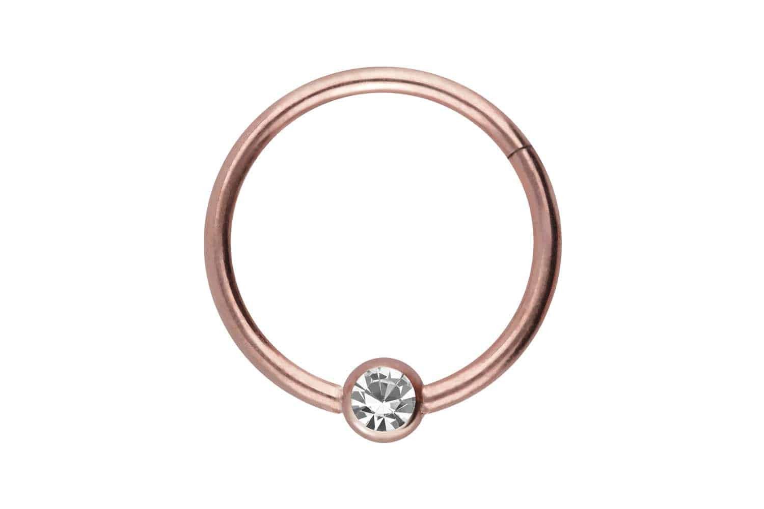PIERCINGLINE Nasenpiercing Chirurgenstahl Segmentring Clicker KRISTALL Ohrp günstig online kaufen