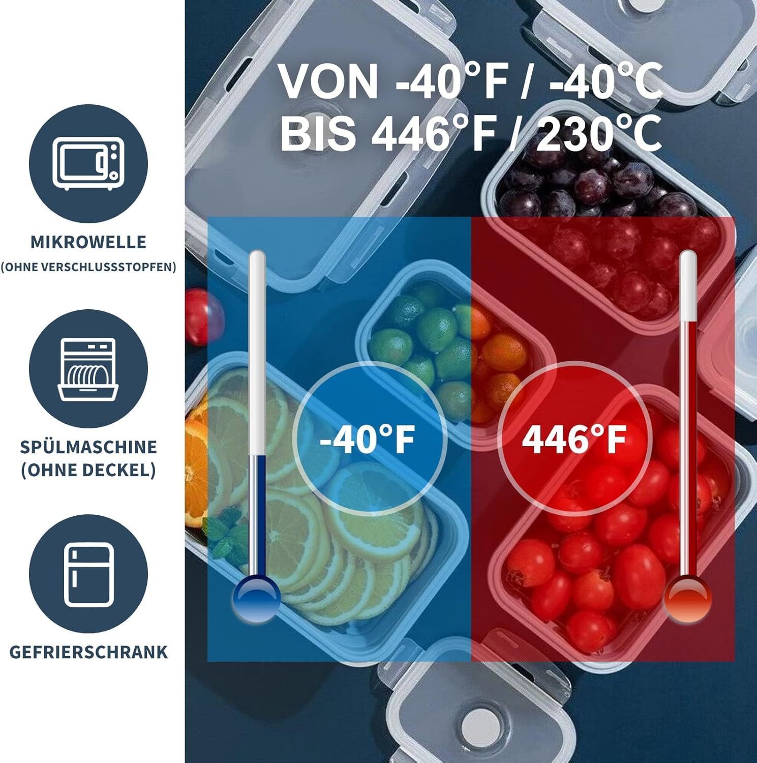 BlingBin Lunchbox Faltbare Frischhaltedosen Behälter, Silikon Brotdose mit Deckel, Silikon + pp, (3er Set, 3-tlg., 13*7.5*6.5cm), 550ml Aufbewahrungsbehälter Set für Camping Picknick Büro Küche
