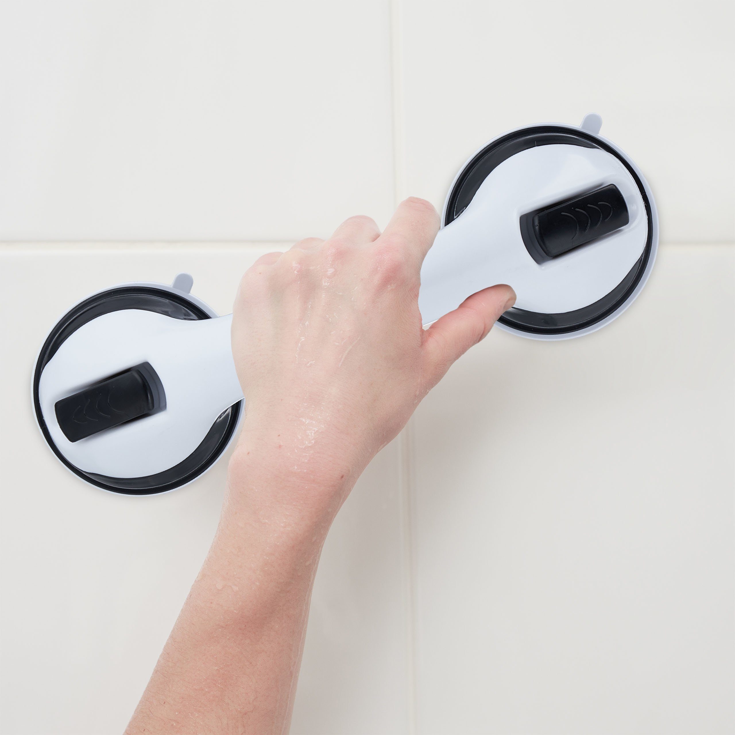 relaxdays Haltegriff 2 Haltegriffe mit Saugnapf